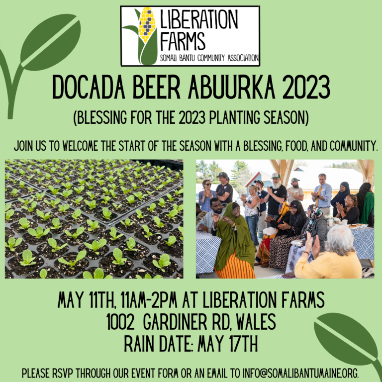 Blessing for the 2023 Planting Season Invitation, May 11th, 11am-2pm at Liberation Farms